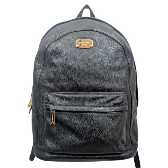 Michael Kors Classic Black Pebbled Leather Backpack - Picture 2 of 5